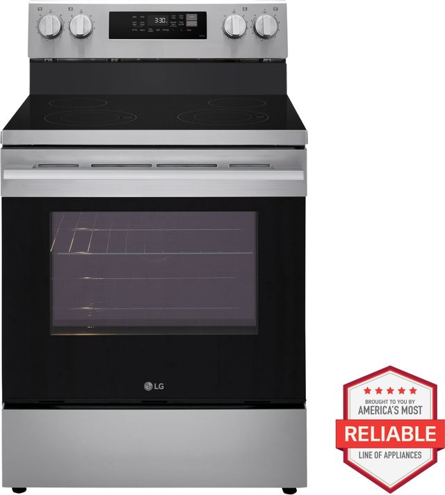 LG 30" Stainless Steel Freestanding Electric Range with Air Fry and ProBake Convection®-2