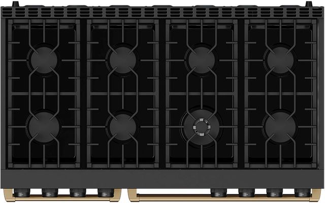 Thor Kitchen A Series 48" Black Matte Pro Style Gas Range with Bronze Hardware-2