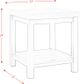 Elements International Kansas Espresso End Table with Beige Marble Top-2