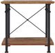Mazin Furniture Factory Brown End Table with Black Metal Frame -1