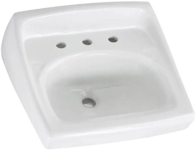 American Standard Lucerne® White Wall-Hung Sink Less Overflow with 8" Widespread-0