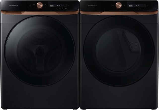 Samsung Brushed Black Front Load Laundry Pair-0