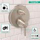 Hansgrohe Ecostat Classic Brushed Nickel Round Thermostatic Trim with Volume Control and Diverter-2