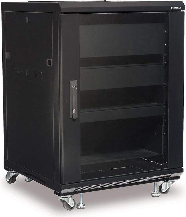 Sanus® Component Series Black 15U Component Rack-0