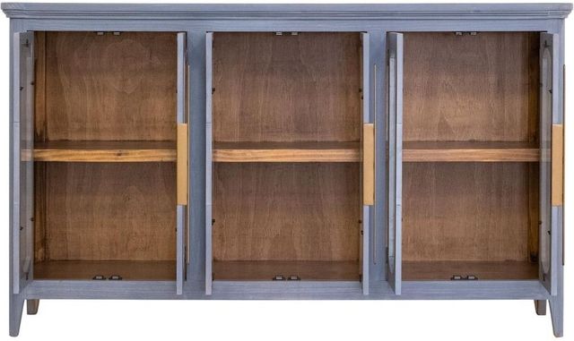 International Furniture Direct Brava Blue 6-Door Console-4