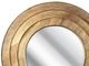 A & B Home Shalence Brass Wooden Round Mirror-1