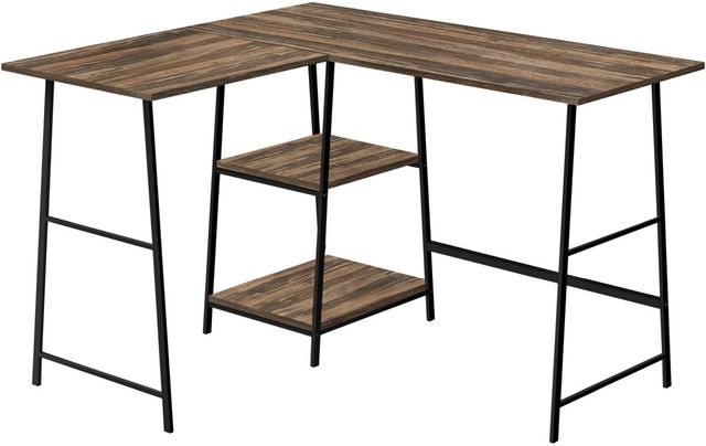 Monarch Specialties Inc. Brown L-Shaped Desk-0