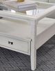 Null Furniture Outer Banks Glass Top Large Rectangular Cocktail Table with Sand Dune Base-1