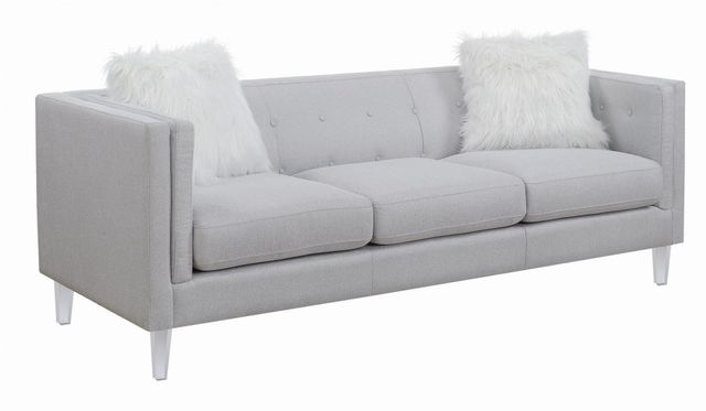 Coaster® Glacier 2-Piece Light Grey Living Room Set-1