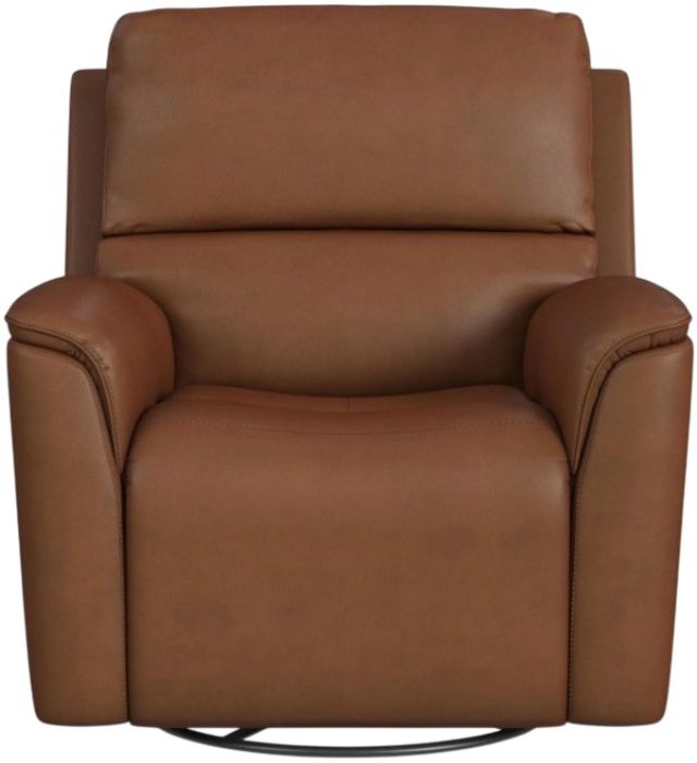 Flexsteel® Henry Caramel Power Swivel Glider Recliner-2