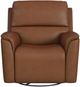Flexsteel® Henry Caramel Leather Power Swivel Glider Recliner-2