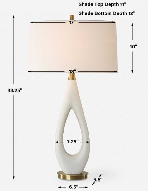 Uttermost® Promenade White Table Lamp-2