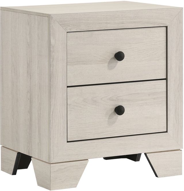 Crown Mark Atticus White Nighstand-0