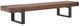 Classic Home Duarte Black/Rustic Brown 74" Bench-0