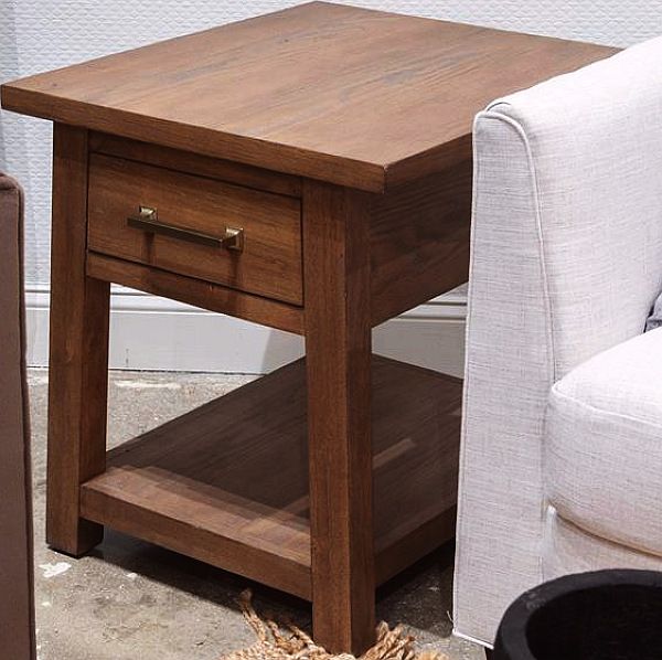 Magnussen Home® Lindon Belgian Wheat Drawer End Table-0