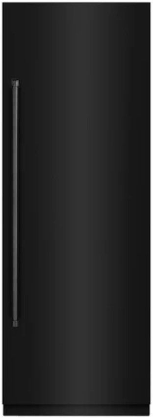 ZLINE 30" 16.7 Cu. Ft. Black Stainless Steel Column Refrigerator with Graphite Gray Interior-0