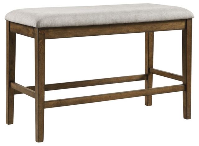 Homelegance® Balin Gray/Light Oak Counter Height Bench-0