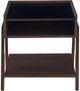 Riverside Furniture Walnut Park Glass Top End Table with Dark Walnut Base-2