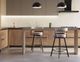 Steve Silver Co. Gene Black/Pebble Upholstered Swivel Counter Stool-3
