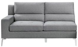 Mazin Furniture Bonita 2-Piece Gray Right-Arm Facing Sofa Sectional and Chaise-2