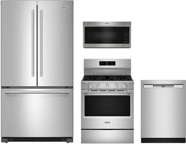 Maytag® 4 Piece Fingerprint Resistant Stainless Steel Gas Kitchen Package-0