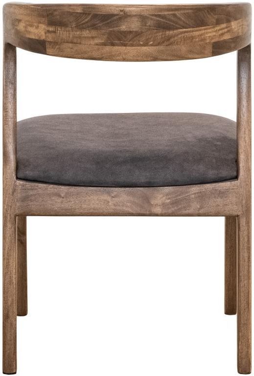 International Furniture Direct Silver Blue/Brown Dining Side Chair-3