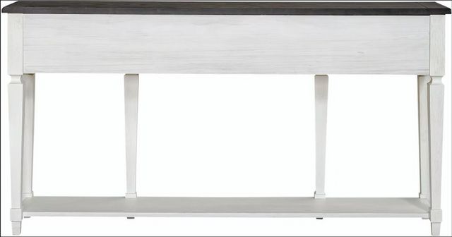 Liberty Furniture Allyson Park White 72" Hall Table with Charcoal Top -3