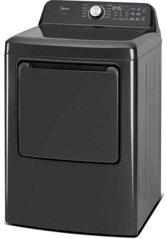 Midea 7 Cu. Ft. Metallic Gray Smart Front Load Electric Dryer-2