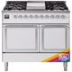 Ilve® Nostalgie II Noblesse 40'' Custom RAL Color Pro Style Dual Fuel Range with Chrome Trim-0