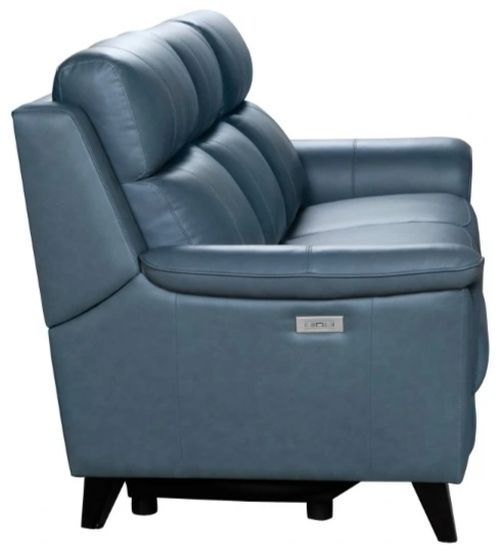BarcaLounger® Kester Masen Bluegray Leather Power Reclining Sofa-3