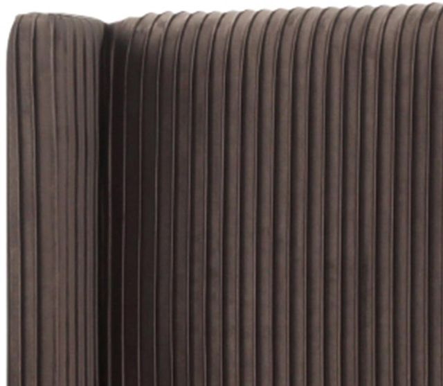 Bernards Milo Brown Pleated Upholstered King Panel Bed-3