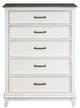 Mazin Furniture Chesterton Antique White/Dark Brown Chest-1