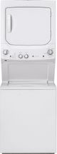 GE® Unitized Spacemaker® White On White Gas Laundry Center, 3.8 Cu. Ft. Washer, 5.9 Cu. Ft. Dryer-0