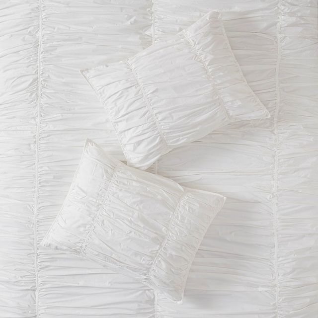Olliix by Madison Park White Twin/Twin XL Delancey Comforter Set-3