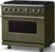 Viking® 5 Series 36" Martini Pro Style Gas (LP) Range with Brushed Brass Trim-2