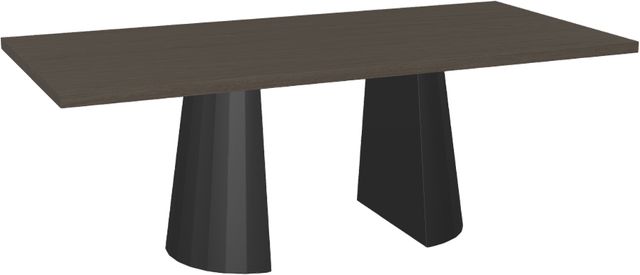 Amisco Customizable Gemma White Oak 84" Veneer Dining Table-0