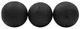 A & B Home 3-Piece Black Teak Decorative Orb Set-1