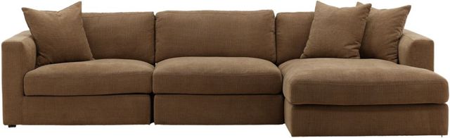 Dovetail Furniture Erica 3-Piece Brown Right-Arm Facing Chaise Sectional Set-2