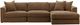 Dovetail Furniture Erica 3-Piece Brown Right-Arm Facing Chaise Sectional Set-2