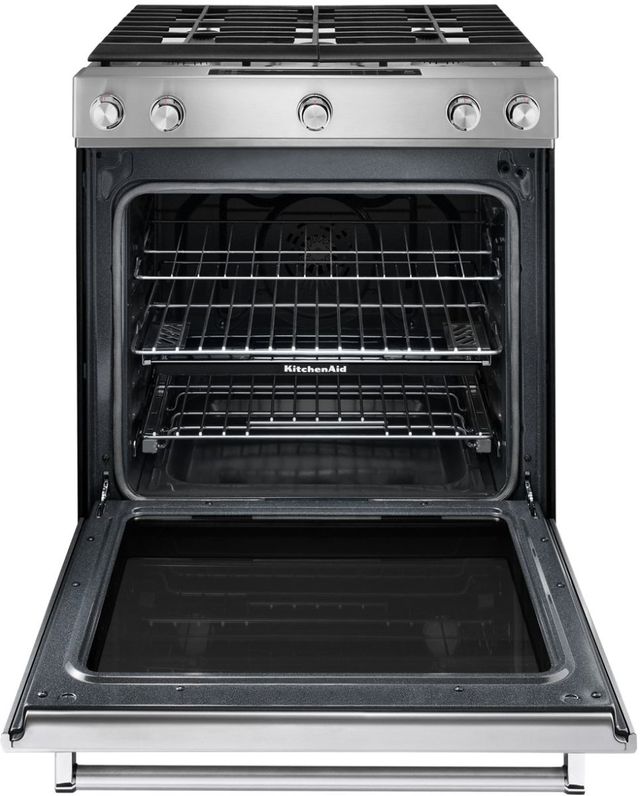KitchenAid® 30" Stainless Steel Slide In Gas Range-1