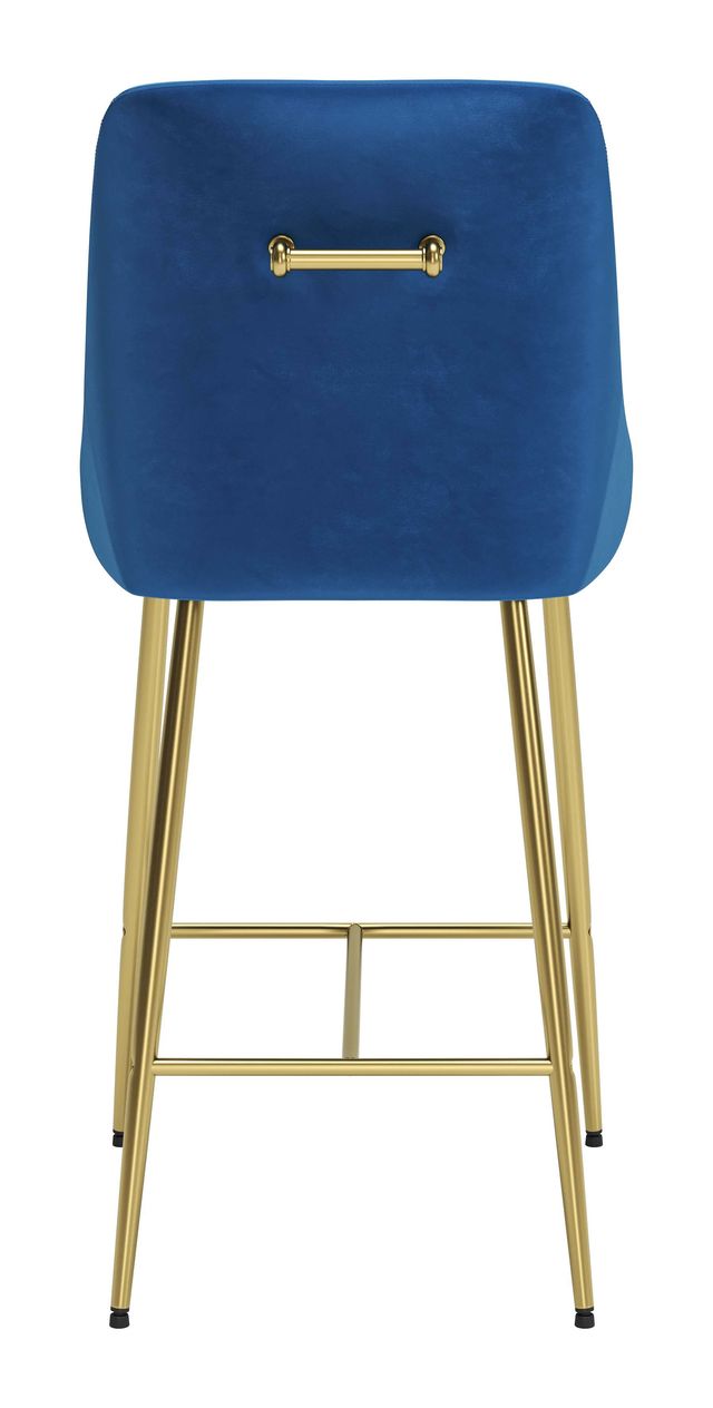 Zuo® Modern Madelaine Navy Counter Chair-3