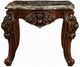 ACME Furniture Forsythia Black Marble Top End Table with Walnut Base-1