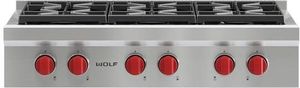 Wolf® 36" Pro Natural Gas Style Natural Gas Rangetop