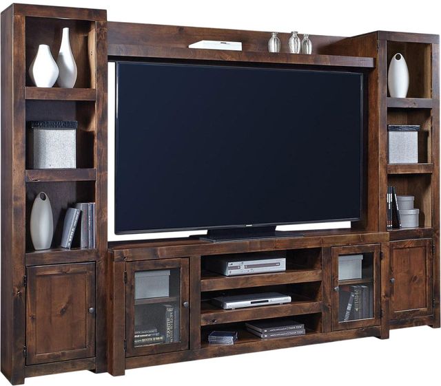 aspenhome® Contemporary Alder Tobacco Entertainment Wall-0