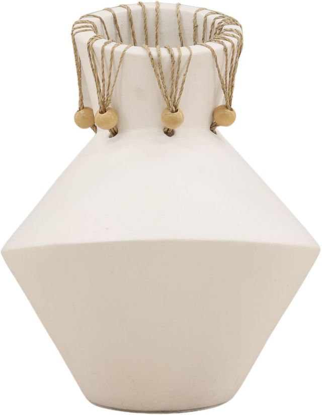 Dovetail Furniture Tavo 2-Piece White Vase Set-2
