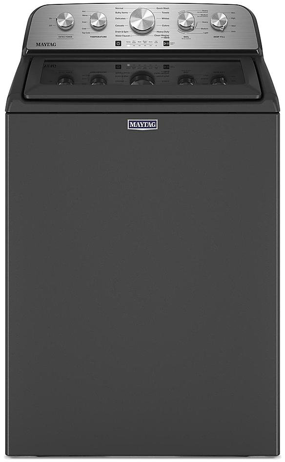 Maytag® 4.7 Cu. Ft. Volcano Black Top Load Washer Dual Finish Lid