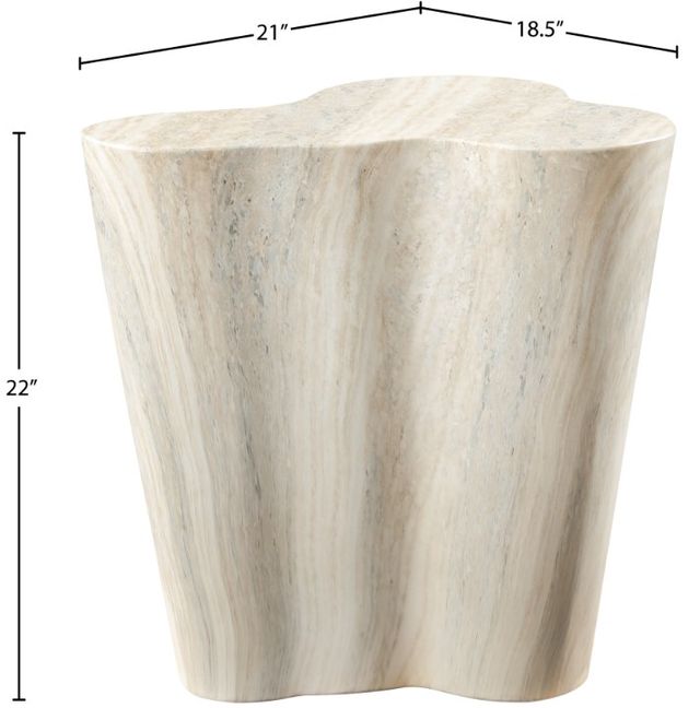 Meridian Furniture Monza Travertine End Table-2