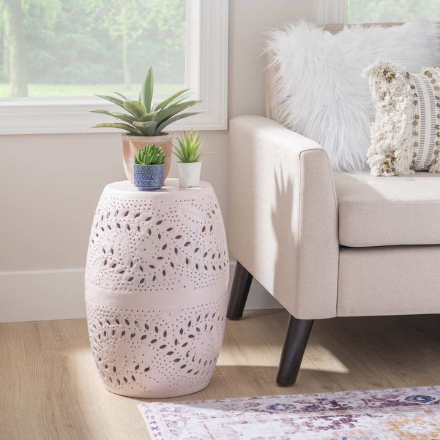 Powell® Safiya Light Pink Side Table-3