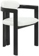 Armen Living Jazmin 6-Piece Vintage Black/White Dining Chair Set-0