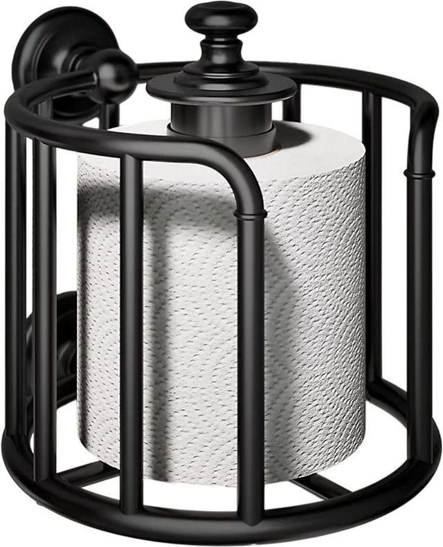 KOHLER® Artifacts® Matte Black Toilet Paper Carriage-1